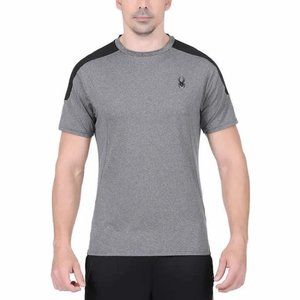 NWT Spyder Men's Active short Sleeve Tee T-Shirt ProWeb in gray